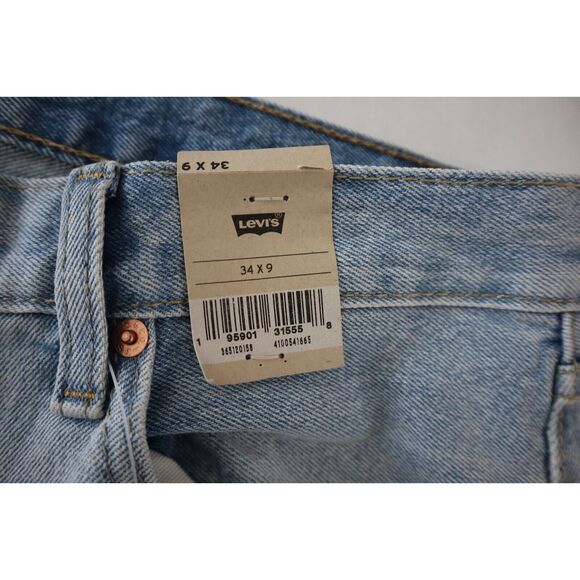 Levi's 501 (365120158) Men's Sz 34 Blue Hemmed Stretch Button Fly Denim Shorts - Picture 4 of 9